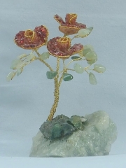 Drei Rosen (± 15 cm) mit Jaspis